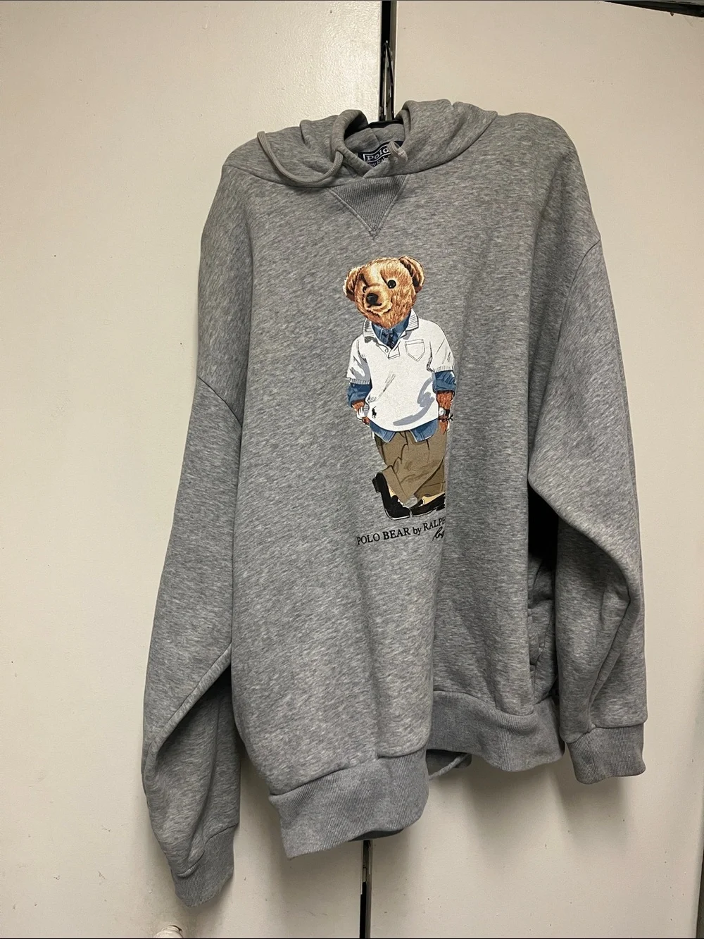 Polo Ralph Lauren Mens Sz medium Polo Bear Graphic Hooded the Big Shirt